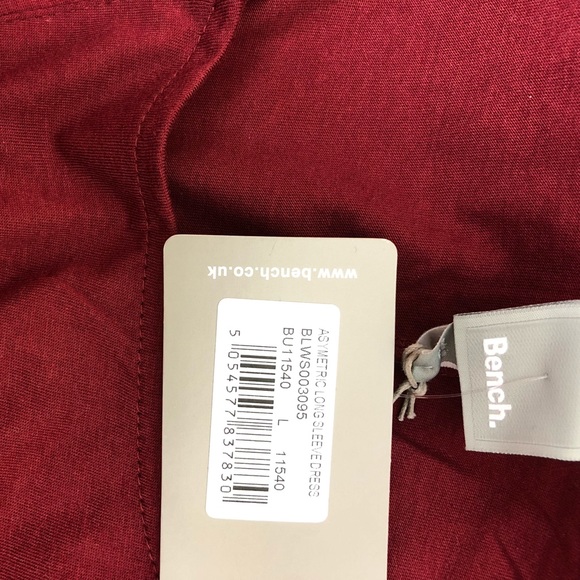 Bench Red Long Sleeve Jersey Dress Size L - Picture 5 of 7
